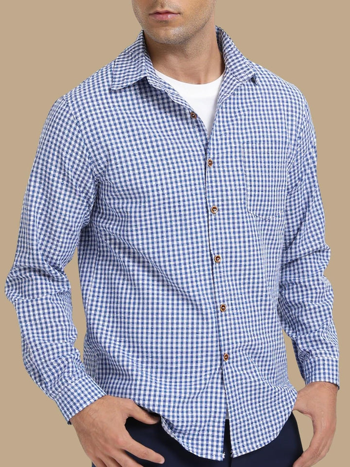 Yukiuiny Herren Holzfällerhemd 100% Baumwolle Langarm Kariertes Hemd Casual Button Down Flanell Frei