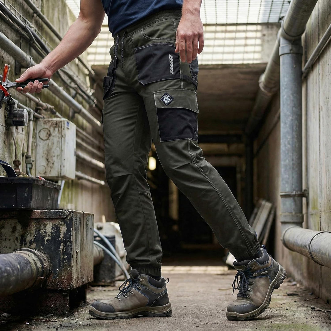 DINOZAVR Revolt Sport Stretch Herren Hose - Stretch Herren Arbeitshose - elastische Männer Bundhose