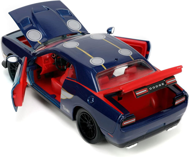 Jada Toys Marvel Figur Thor mit Modellauto 2015er Dodge Challenger SRT8 Hellcat - Set aus Marvel Ave