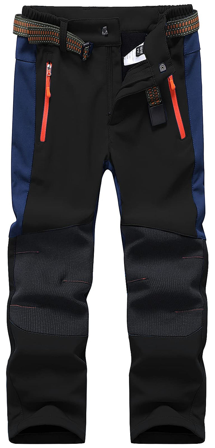 DAFENP Kinder Softshellhose Skihose Warm Gefüttert Thermohose Winter Wasserdicht Winddicht Schneehos