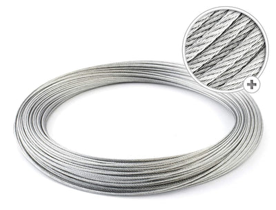 DQ-PP | GALVANISED WIRE ROPE | 2 milimeters | 100 meters | 6x7 strand | weaved steel cable | zinced