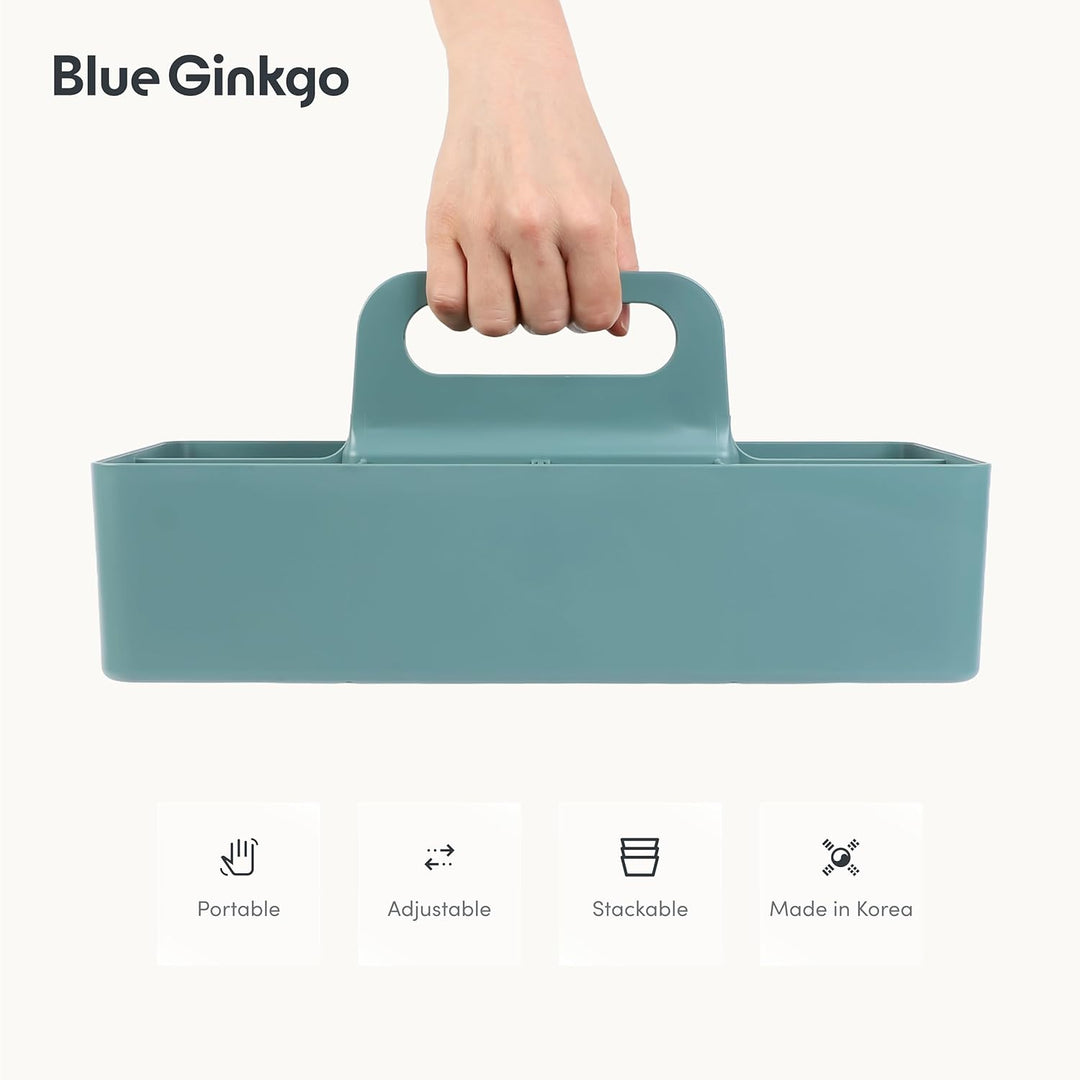 BLUE GINKGO Stapelbarer Organizer-Caddy – Tragbare Aufbewahrung aus Korea für Bad, Büro, Bastel- ode