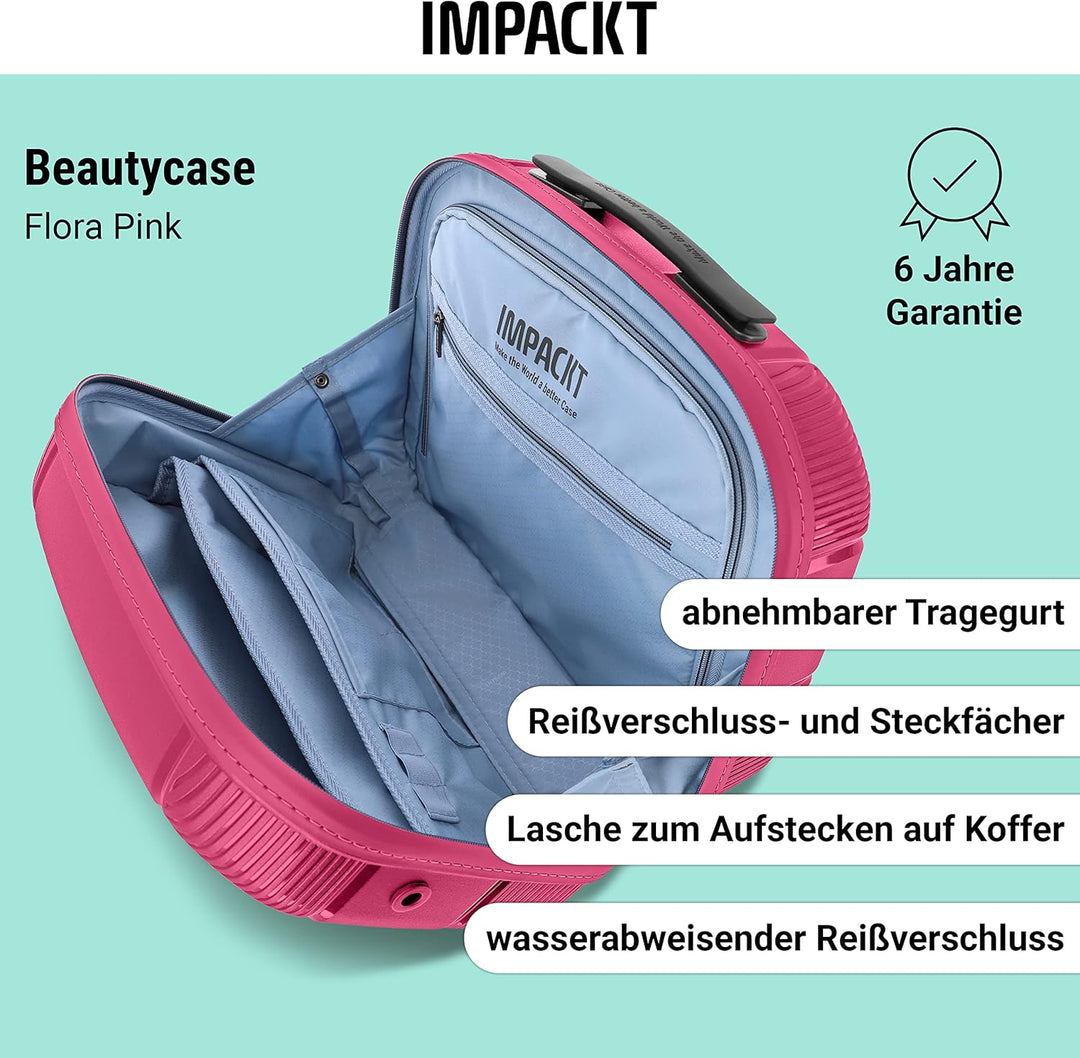 IMPACKT IP1 Handgepäck Kosmetikkoffer aus recyceltem Material mit 6 Jahren Garantie; nachhaltiges Be
