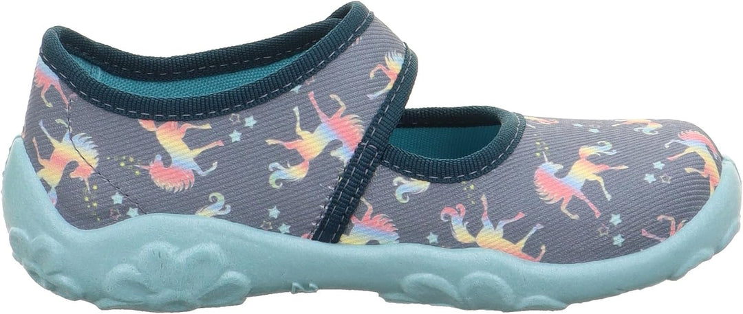 Superfit Mädchen Bonny Hausschuh 23 EU Blau 8120, 23 EU Blau 8120