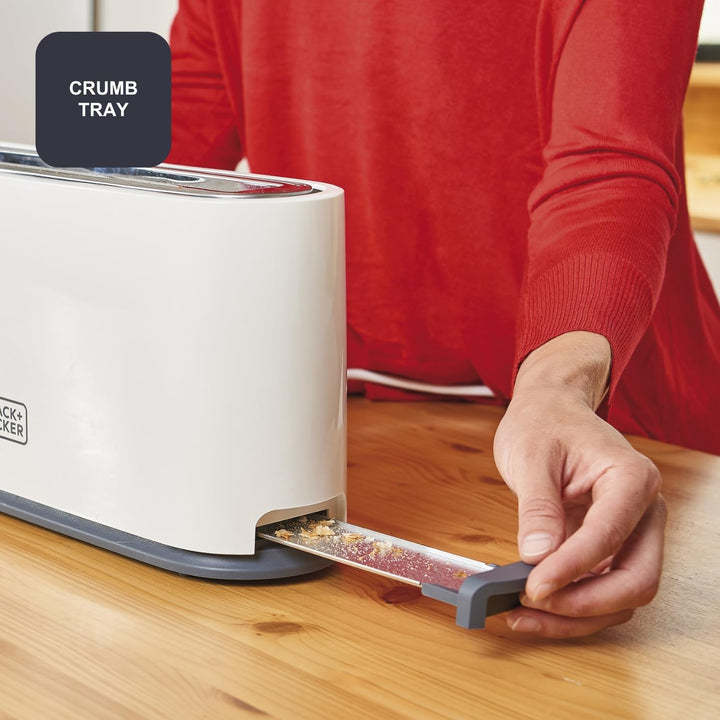 Black+Decker BXTO1001E - Toaster 1.000W, Toaster mit extra grossem Schlitz, 7 Toaststufen, High-Lift