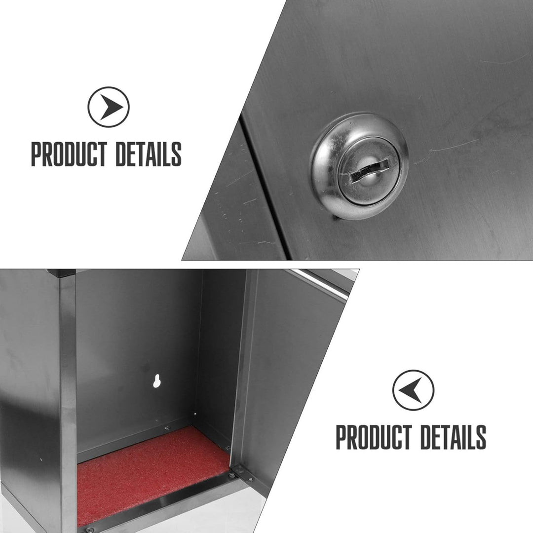 NUOBESTY Stainless Steel Weingläser Bunt Wand- Verriegelung Hochkant- Briefkasten Wand- Briefkasten