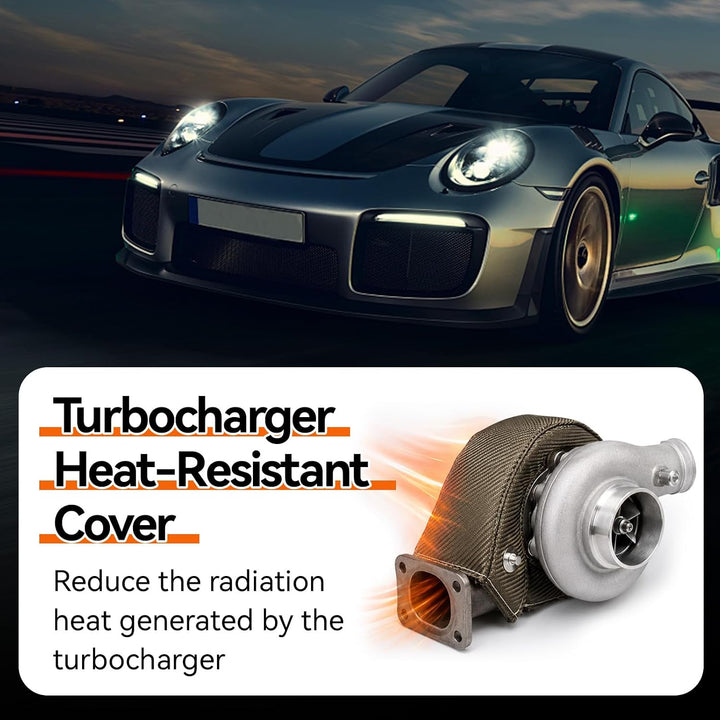 Turbo Shield Für T3/T25/T28/GT25/GT28/GT30/GT32/GT35/GT37/CT26, 2500°F Erträglich Einzelglasfaser Tu