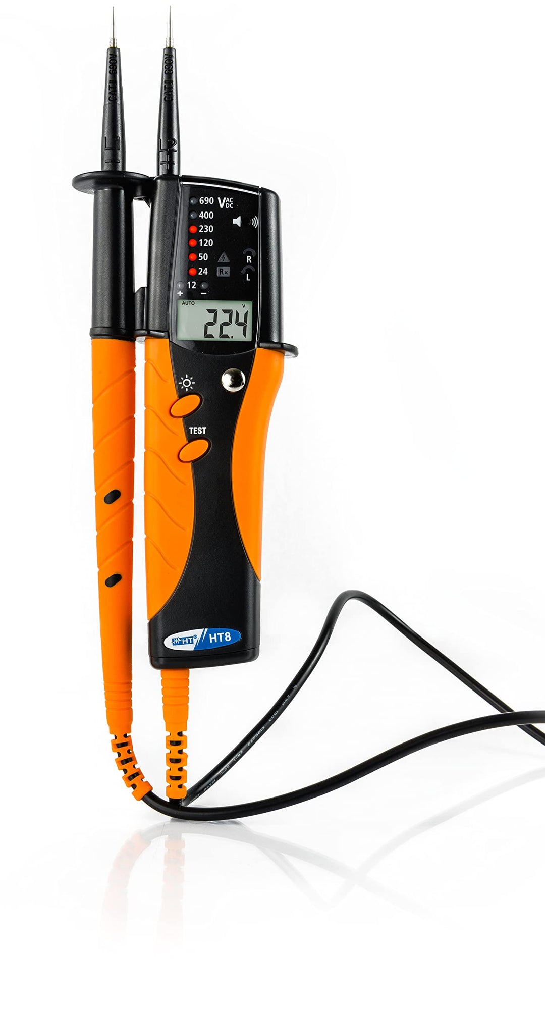 HT-Instruments Digitaler Spannungsprüfer, CAT IV 600V, HT8