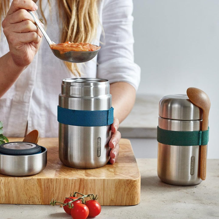 black+blum | Food Flask, Thermobehälter, ozean, 400 ml, Ozean