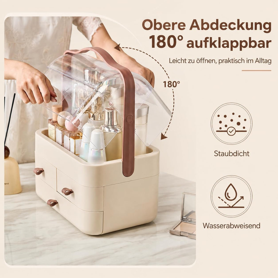 RMAN Make Up Kosmetik Organizer, Aufbewahrung Schmink Organizers Aufbewahrungsbox mit 3 Schubladen T