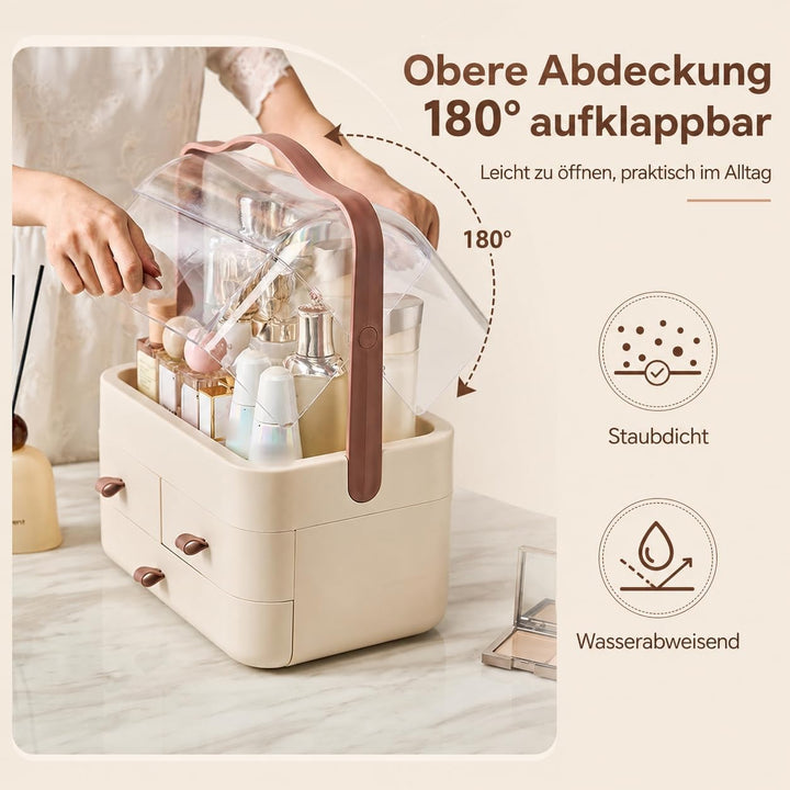 RMAN Make Up Kosmetik Organizer, Aufbewahrung Schmink Organizers Aufbewahrungsbox mit 3 Schubladen T