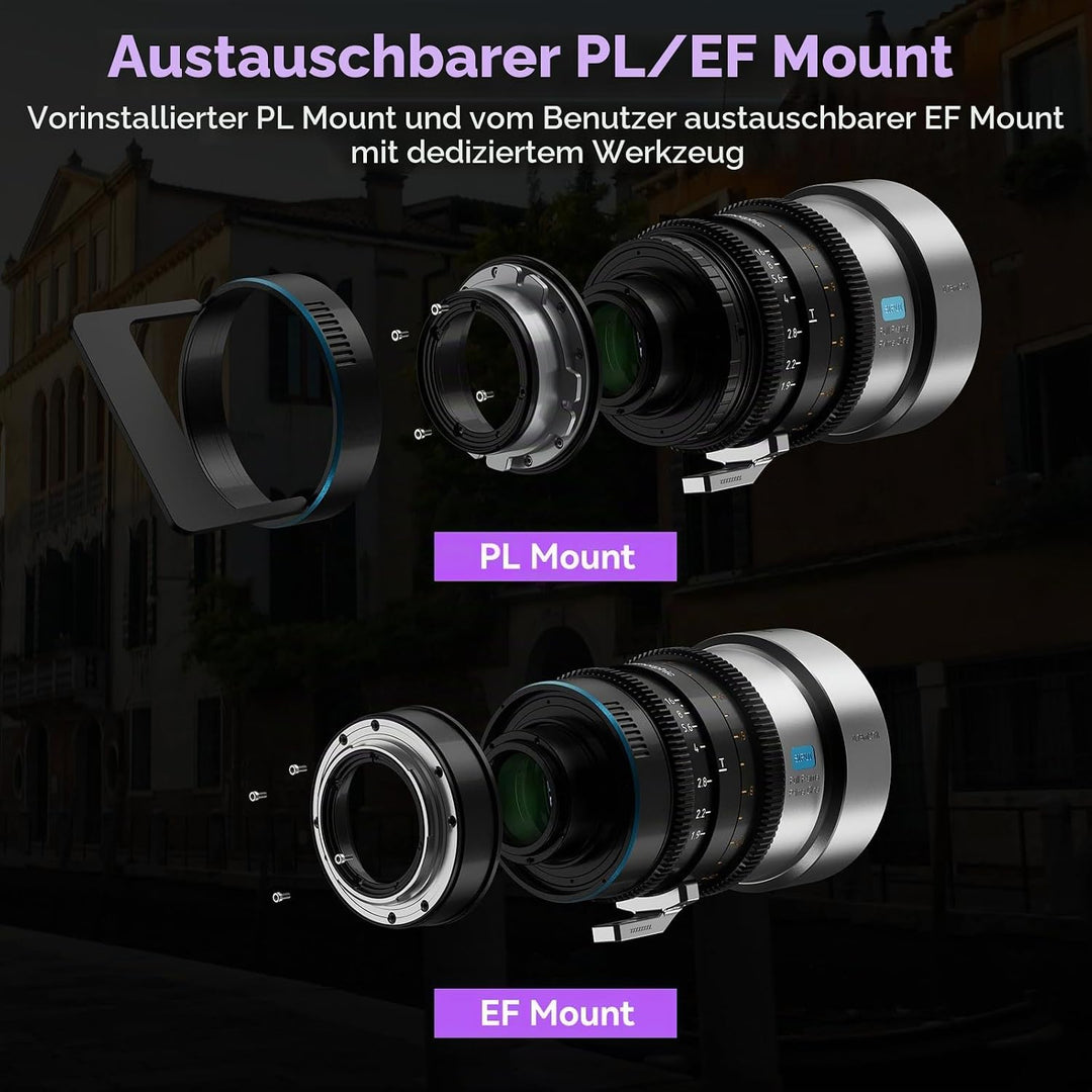 SIRUI IronStar T1.9 1.5X Anamorphotisches Cine-Objektiv: 35mm Kinoobjektiv mit manuellem Fokus und n
