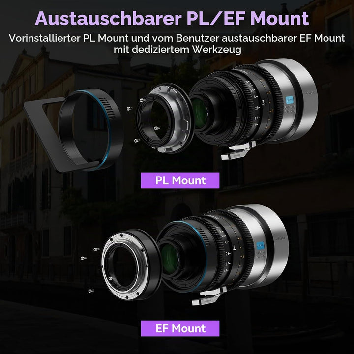 SIRUI IronStar T1.9 1.5X Anamorphotisches Cine-Objektiv: 35mm Kinoobjektiv mit manuellem Fokus und n