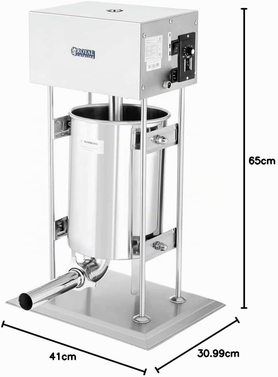 Royal Catering RCWF-10LE-H Wurstfüller Edelstahl elektrisch 230 W Wurstfüllmaschine 10 l elektrische
