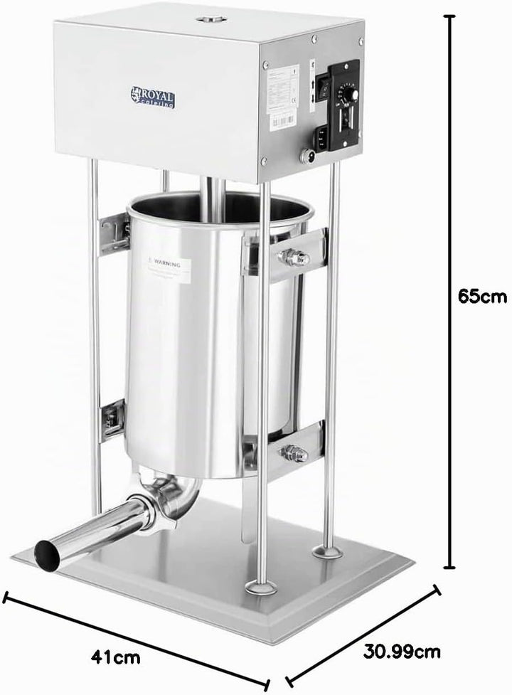 Royal Catering RCWF-10LE-H Wurstfüller Edelstahl elektrisch 230 W Wurstfüllmaschine 10 l elektrische