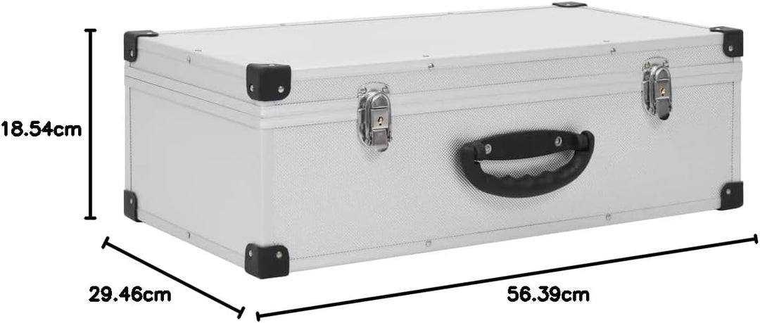 vidaXL CD Koffer für 80 CDs mit 2 Schlüsseln DJ Case Box Alukoffer Aufbewahrungsbox Transportbox Sor