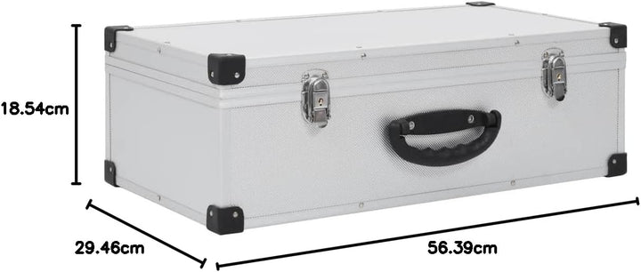 vidaXL CD Koffer für 80 CDs mit 2 Schlüsseln DJ Case Box Alukoffer Aufbewahrungsbox Transportbox Sor
