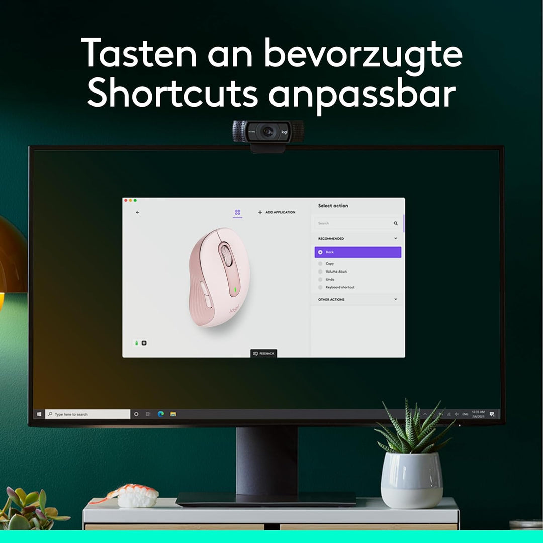 Logitech Signature M650 Kabellose Maus - für kleine bis mittelgrosse Hände, 2-Jahres-Batterie, Leise