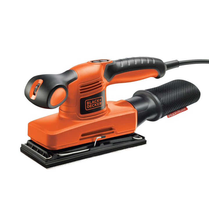 Black+Decker Schwingschleifer, Schleifmaschine (hoher Kreisdurchmesser, für grosse Flächen, ergonomi
