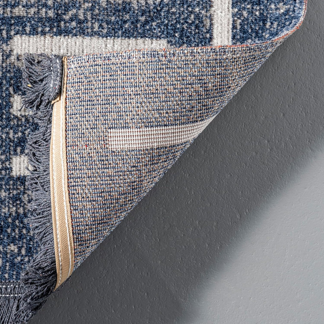nuLOOM Area Rug, 4' x 6', Blue 4' x 6' (Rectangular) Blau, 4' x 6' (Rectangular) Blau