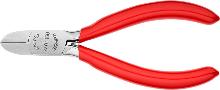 Knipex Elektronik-Seitenschneider mit Kunststoff überzogen 130 mm 77 01 130 runder Kopf, mit Facette