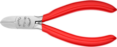 Knipex Elektronik-Seitenschneider mit Kunststoff überzogen 130 mm 77 01 130 runder Kopf, mit Facette