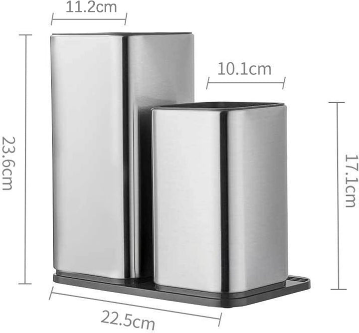Messerblock ohne Messer 2 in 1 Messerblock Messerhalter Aufbewahrungshalter Edelstahl Messerständer