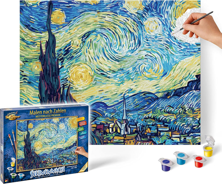 Schipper 609130816 Malen nach Zahlen - Sternennacht nach Vincent Van Gogh - Bilder malen für Erwachs