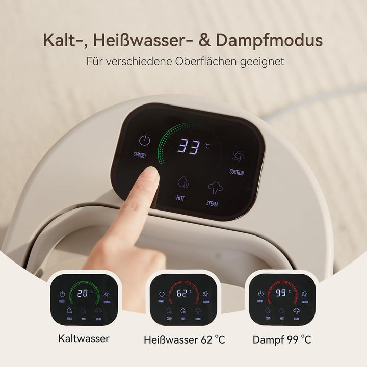 Bear SC 3 Nasssauger Polsterreiniger Gerät, Teppichreiniger Waschsauger Nass Trockensauger mit Dampf