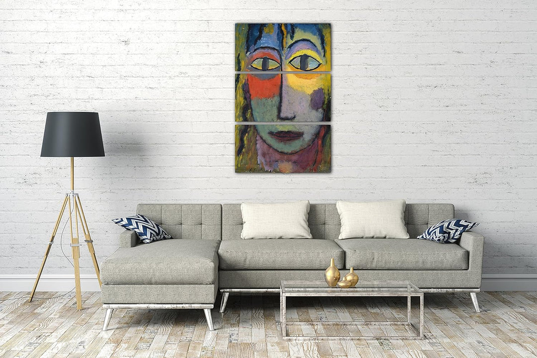 Printed Paintings Leinwand 3-teilig(80x120cm): Alexej von Jawlensky - Kopf Einer Frau Medusa 80x120