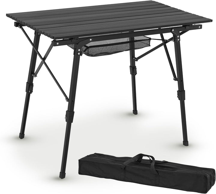 Juskys Campingtisch Picco - Aluminium Tisch 90 x 52 cm leicht, klappbar, höhenverstellbar - Camping,