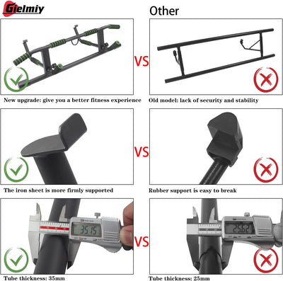 Gielmiy Klimmzugstange Türrahmen für Sport & Fitness zuhause | Tragbare Klimmzugstangenstation Heim-