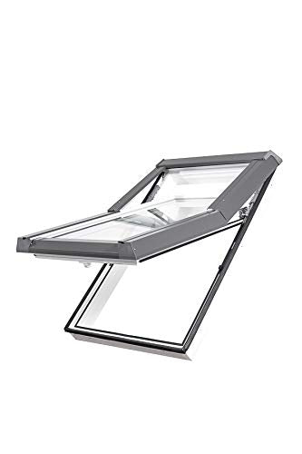 AFG Schweiz - Skylight Kunststoff Dachfenster PVC 94x140 mit Eindeckrahmen Schwingfenster Dachfläche