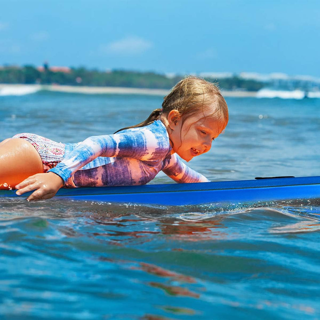 RELAX4LIFE Schwimmbrett tragbar, Schwimmboard mit Halteleine, Rutschfestes Surfbrett für Kinder & Er