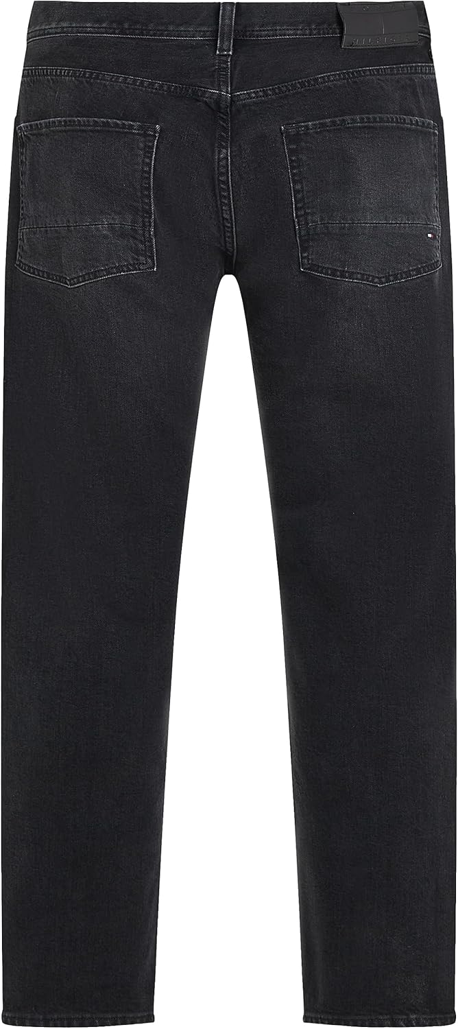 Tommy Hilfiger Herren Straight Denton STR Spoke Black Jeanshosen 36W / 34L Denim (Spoke Black), 36W