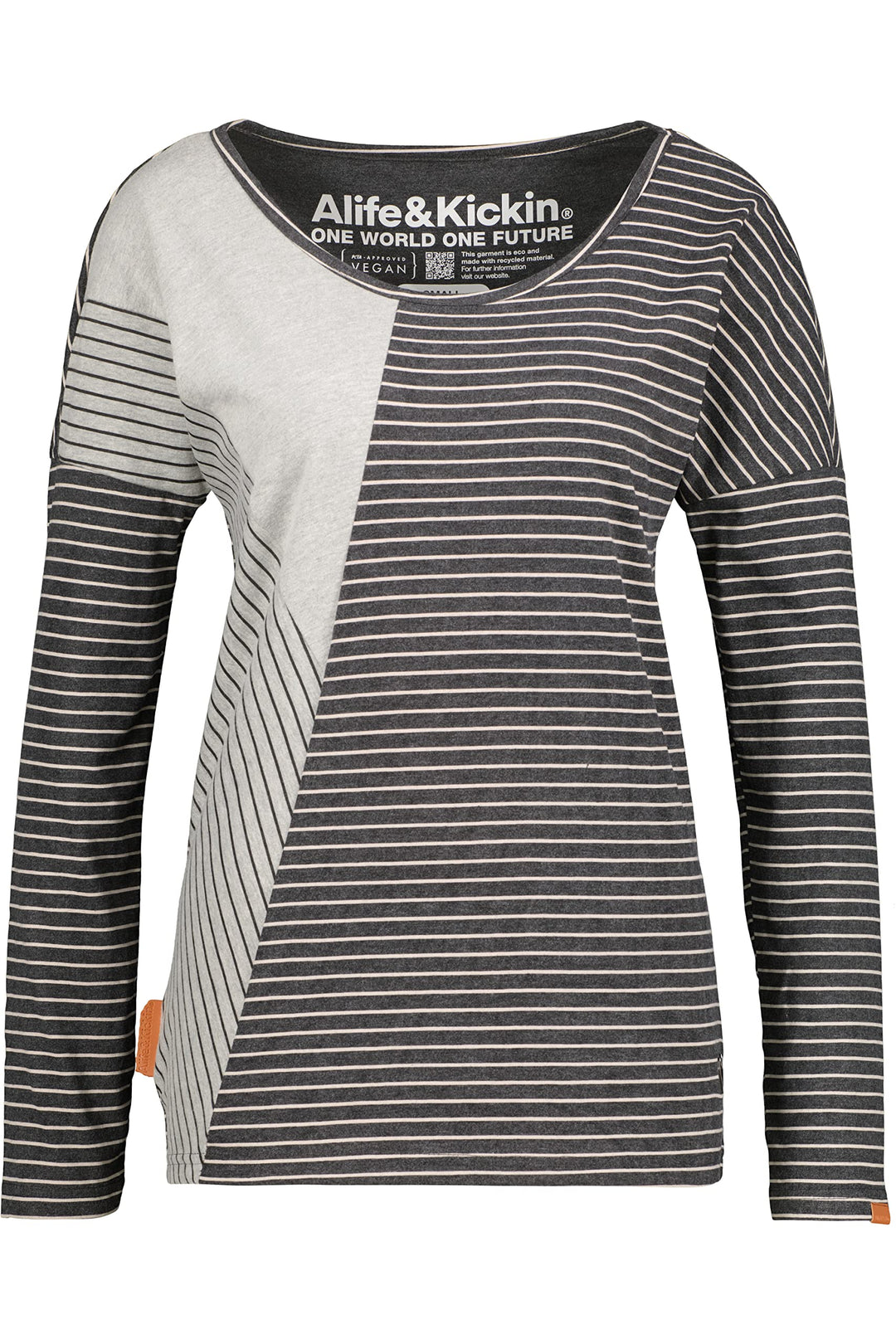 ALIFE and Kickin IlanaAK Z Longsleeve Damen Langarmshirt, Shirt XL Moonless Melange, XL Moonless Mel