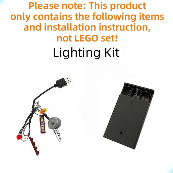 GEAMENT LED Licht-Set Kompatibel mit Lego Pickup Truck - Beleuchtungsset für Creator 10290 Baumodell