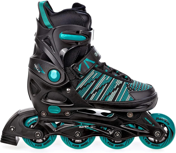 RAVEN 3in1 Inline Skates Triskates Rollschuhe Inliner für Kinder und Erwachsene verstellbar 33-36 (2