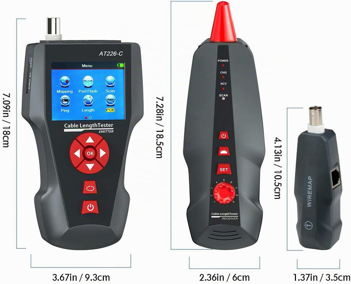 KOLSOL Netzwerktester Kabeltester AT226-C POE Tester Netzwerk Tester Kabel Tester Netzwerkkabelteste