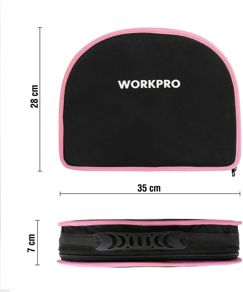 WORKPRO Pink Werkzeug Set Rosa 103 teilig Haushalts-Werkzeugsatz Reparatur mit Tasche, Ideal Geschen