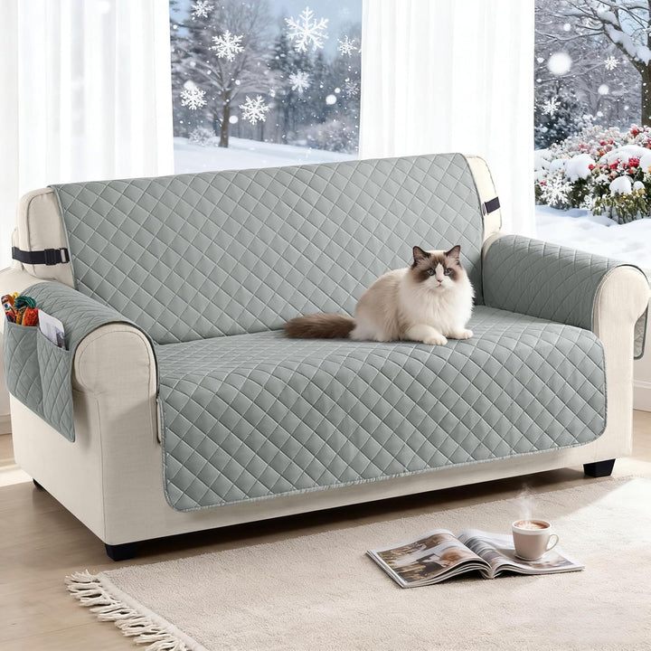 TAOCOCO Sofa Überzug, Sofabezug Wasserdicht Mit Gummiband，Wohnzimmer Anti-Rutsch Gepolsterter Sofasc
