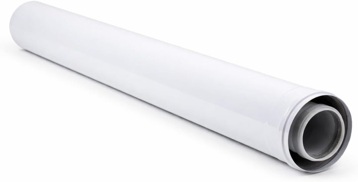 Uzman-Versand, Konzentrische Abgasrohr 1000mm Ø 60/100 mm, Bogen, Winkel, Abgas-Rohr Abgassystem Dop
