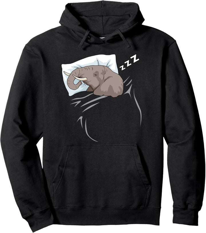 Schlafender Elefant Hoodie Männer Schlafen Bettzeit Elefant Pullover Hoodie