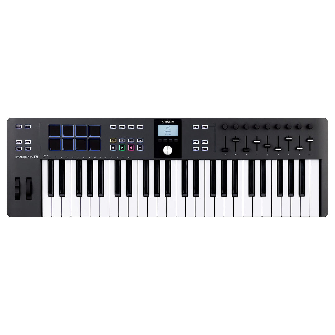 Arturia - KeyLab Essential 49 mk3 - MIDI Controller-Keyboard für die Musikproduktion - 49 Tasten, 9