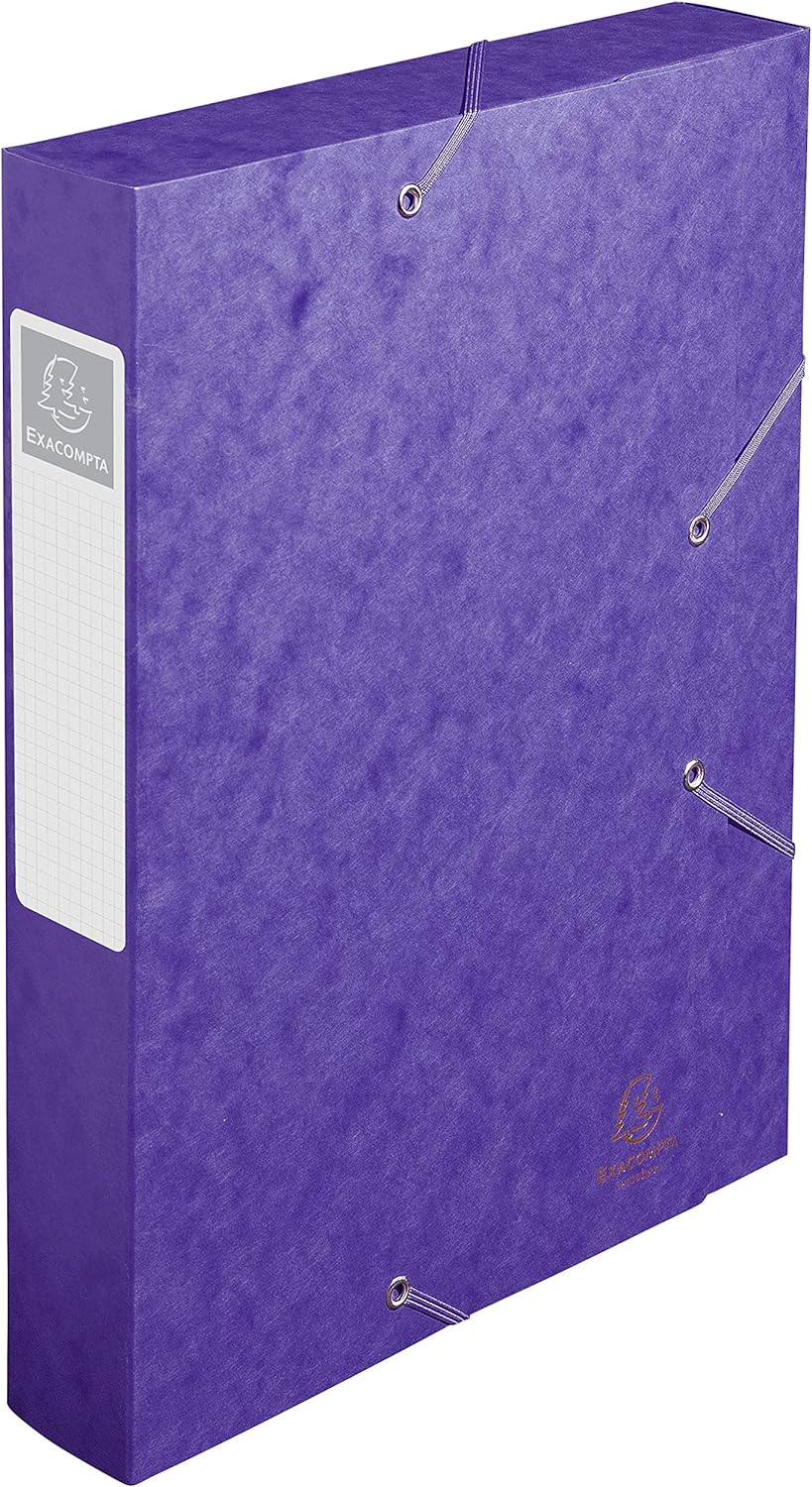 Exacompta 19500H 10er Pack Premium Sammelboxen mit Gummizug 50 mm breit aus extra starkem Colorspan-