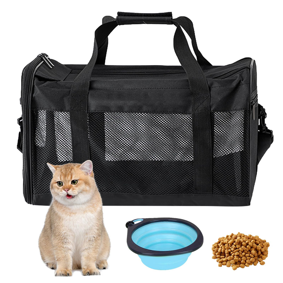BYZESTY Transportbox Katze Hund Katzentransportbox Hundebox Faltbar Hundetransportbox Katzen Transpo
