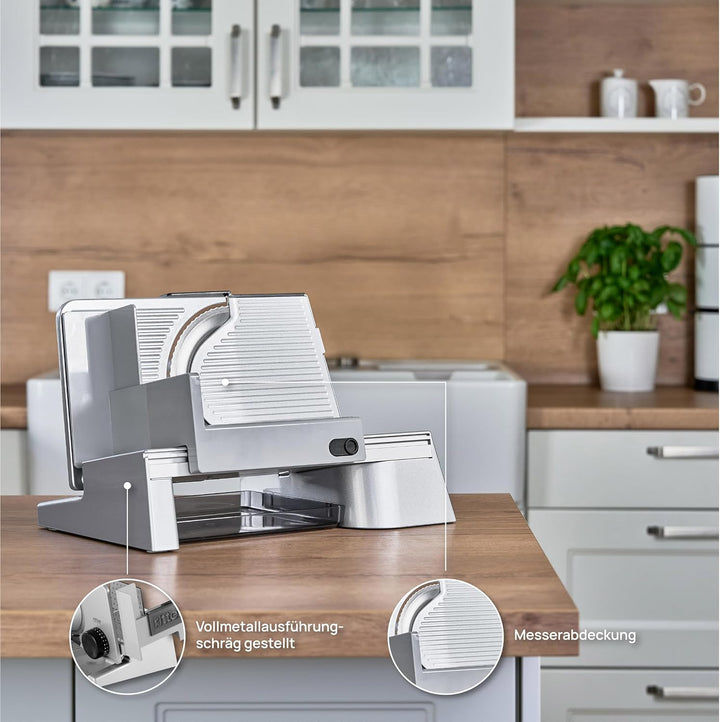 ritter solida 4 Duo Plus, Elektrischer Allesschneider & Brotschneidemaschine aus Vollmetall, Made in