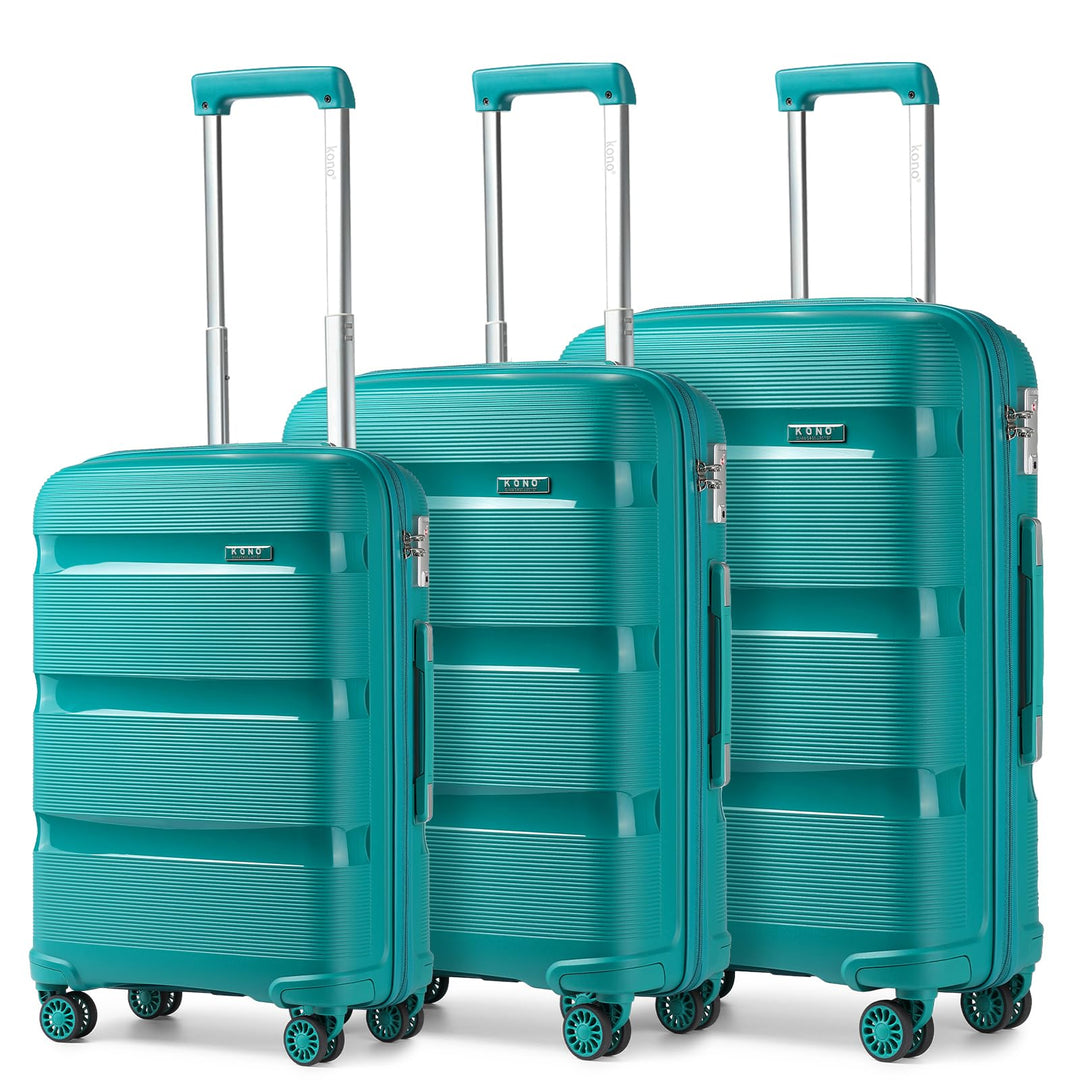KONO Gepäck-Sets… 3er Koffer Set Türkis Grün, 3er Koffer Set Türkis Grün