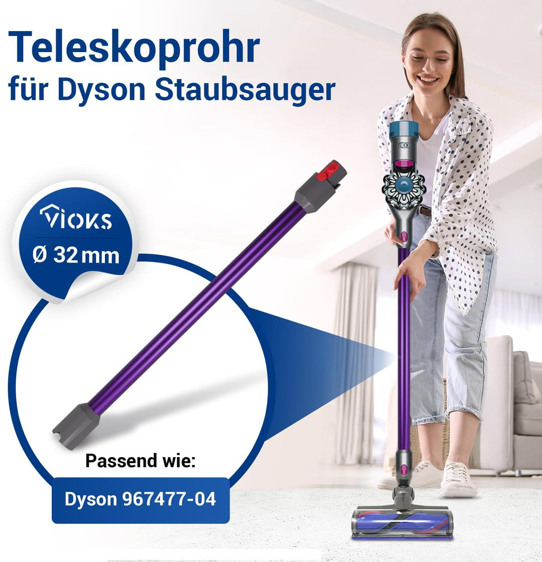 VIOKS Staubsauger Rohr Lila Stab Ersatz für Dysоn Rohr 967477-04 für V5, V7, V8, V10, V11, V15, SV10