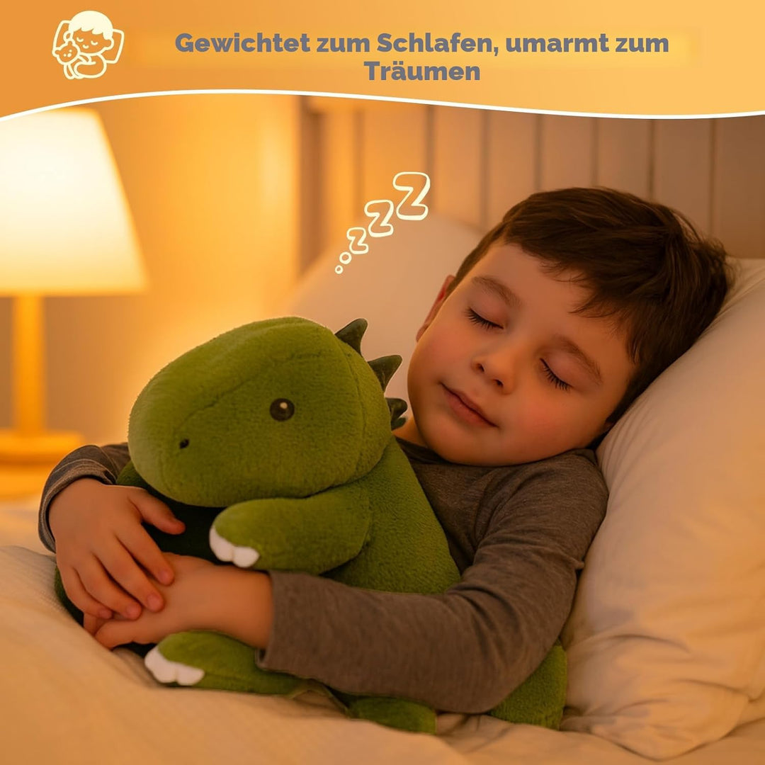 SQEQE Gewichtetes Dinosaurier Kuscheltier, Weiches Dino Plüschtier Kuscheltierkissen mit Gewicht, Cu